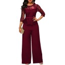 Formel damejumpsuit med blonder 7