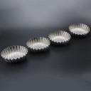 Formičky na cukrárske košíčky 20 ks Nerezová oceľ Vroubkovaný okraj Vzorované dno Rozmery 9,5 x 9,5 x 2,7 cm Pre domáce pečenie 3