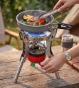 Fornello a gas pieghevole da campeggio con accensione elettronica Potenza 8400 W Acciaio inossidabile e lega di alluminio Per cucinare all'aperto e in campeggio 4
