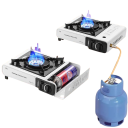 Forno a gas da campeggio 34 x 25,5 x 8 cm Inossidabile Monocromatico Scatola di trasporto Portatile Cucina all'aperto 2