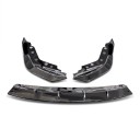 Forreste nederste spoiler til stødfanger 3-delt lip splitter med diffuser i ABS plast, blank sort til BMW 3-serie G20 G21 G28 2019–2022 3