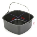 Forrólevegős sütő kosár való kosár 21 x 22 cm Alumínium acél tapadásmentes bevonattal Sütőbe és mikrohullámú sütőbe is alkalmas Univerzális konyhai 2