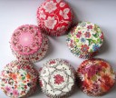 Forros para muffins e cupcakes 50 unid Forros estriados com padrão decorativo em papel alimentar 5 x 3 cm Para cozer e servir 6