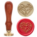 Forseglingsstempel Forseglingsstempel med mønster Forseglingsstempel med træhåndtag 4