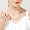 Försilvrat halsband för kvinnor 5