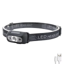 Forte lampada frontale LED 350 lm Sensore di movimento IPX4 Ricarica USB Batteria 450mAh Cinturino elastico Lampada frontale 3,5 x 7 cm Outdoor 1