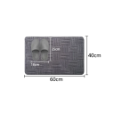 Fortykket absorberende gulvmåtte 40 x 60 cm ensfarvet badeværelsestæppe bomuldsfløjl skridsikker blød badeværelsesmåtte 4