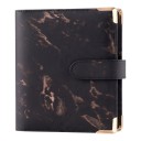 Fotoalbum im Marmor-Stil 25 Wechselblätter mit 4 Taschen 23,3 x 18 cm PU-Leder Metallene Ecken Für Fotokarten und Fotos 1
