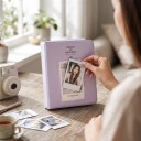 Fotoalbum pro Fujifilm Instax Mini 10,8 x 8,7 cm S okénkem na fotku v obalu PVC Světle fialové Na instantní fotky i fotokarty 5