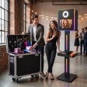 Fotobox für Spiegelreflexkamera Touchscreen RGB Beleuchtung mit Fernbedienung Höhe 166 cm Metallisch Für Hochzeiten und Partys 6