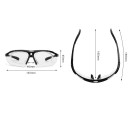 Fotochromatické športové okuliare 140 mm 32 g PC šošovky Polarizačné samozatmavovacie Cyklistické okuliare na bicykel beh riadenie 2