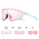 Fotochromatische Sportbrille UV400 mit dunkelnden Gläsern, zweifarbige Rahmen, Rad- und Laufbrille 4