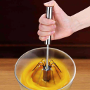Fouet à œufs rotatif manuel en acier inoxydable 25,5 cm Mixeur de cuisine semi-automatique pour battre les blancs, les crèmes et les sauces en acier 3