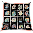 Foulard carré de galerie Motif de cheval moderne Foulard multifonctionnel pour femme à porter sur la tête, le cou et le corps Tendance mode 6