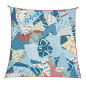 Foulard carré féminin joyeux Accessoire de mode multifonctionnel Style français pour la tête le cou les cheveux le corps Tendance pour les quatre saisons 5