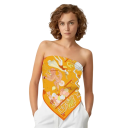 Foulard carré féminin ludique Multifonction Mode française Foulard pour la tête cou cheveux corps Tendance mode Quatre saisons 7