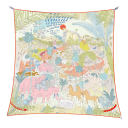 Foulard carré jungle animale ludique Tendance mode femme Foulard multifonctionnel pour la tête, le cou et le corps Accessoire stylé 8