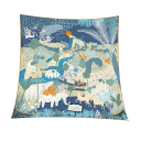 Foulard carré jungle animale ludique Tendance mode femme Foulard multifonctionnel pour la tête, le cou et le corps Accessoire stylé 1