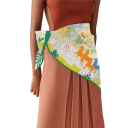 Foulard carré jungle animale ludique Tendance mode femme Foulard multifonctionnel pour la tête, le cou et le corps Accessoire stylé 5