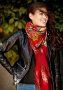 Foulard da donna con fiori J3277 7