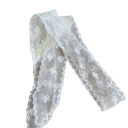 Foulard floreale decorativo per capelli 150 cm Foulard lungo e sottile per testa con nastro Cerchietto in pizzo da donna Copricapo estivo 2