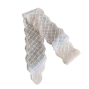 Foulard floreale in pizzo per capelli 150 cm Foulard lungo e sottile per testa con nastro Cerchietto da donna Copricapo estivo in pizzo 1