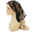 Foulard in pizzo romantico 130 x 45 cm Foulard triangolare per testa e collo Cerchietto floreale Accessorio leggero e pieghevole Quattro 11