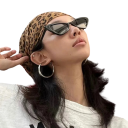 Foulard Léopard Y2K Rétro 62 cm Accessoire de Mode pour Femmes et Filles Chapeau Chaud et Confortable pour les Fêtes 6