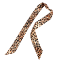Foulard leopardato da donna 4 × 100 cm Piccolo lungo sottile accessorio moda multifunzionale Foulard per capelli Cerchietto per capelli Decorazione 3