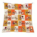 Foulard quadrato da donna francese sofisticato e senza tempo con motivo multifunzionale per testa, collo, capelli e corpo per tutte 11