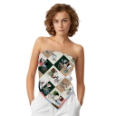 Foulard quadrato da donna francese sofisticato e senza tempo con motivo multifunzionale per testa, collo, capelli e corpo per tutte le stagioni 4