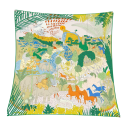 Foulard quadrato giungla animale giocosa Tendenza moda donna Foulard multifunzionale per testa, collo e corpo Accessorio stiloso 9