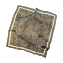 Foulard quadrato in seta 70 x 70 cm Foulard di lusso per il collo e la testa Motivo orientale paisley in cashmere Moda femminile elegante Primavera 2