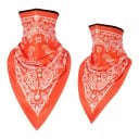Foulard traspirante per il viso e il collo con punta triangolare e motivo paisley in taglia universale per moto, sci e trekking unisex 15