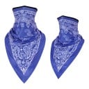 Foulard traspirante per il viso e il collo con punta triangolare e motivo paisley in taglia universale per moto, sci e trekking unisex 18