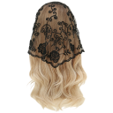 Foulard triangolare in pizzo 130 x 45 cm Foulard floreale per capelli e collo Cerchietto per capelli Accessorio da viaggio leggero Quattro 8