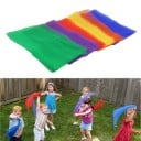 Foulards de jonglage pour enfants 6 pcs en six couleurs Tissu transparent léger 60 x 60 cm Pour danser et jouer à l'extérieur comme à l'intérieur 1