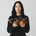 FPV drone Angel25 BNF med modtager ELRS 2.4G Børsteløse motorer 1404 Antenne Lollipop RHCP Dele af PC Sort-orange Til FPV flyvning 4