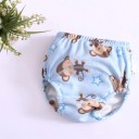 Fraldas de algodão em forma de cuecas para bebés Fraldas laváveis e impermeáveis reutilizáveis Entrepernas reforçado e bordas elásticas Motivos 2