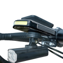 Framlykta för cykel 6 x 9 x 2 cm COB LED-ficklampa och powerbank 5000 mAh IPX6 Vattentät 120 lm 4 lägen USB-C Lightning Laddningsställ 4