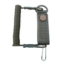 Frânghie cu arc pentru chei și arme, suport spiralat de securitate antifurt cu carabină, culori neutre, atașare la echipament, vânătoare, drumeții 10