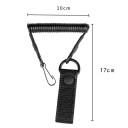 Frânghie cu arc pentru chei și arme, suport spiralat de securitate antifurt cu carabină, culori neutre, atașare la echipament, vânătoare, drumeții 3