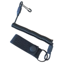Frânghie cu arc pentru chei și arme, suport spiralat de securitate antifurt cu carabină, culori neutre, atașare la echipament, vânătoare, drumeții 7