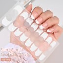 Franse UV semi-prepared gel nagelfolies 16 stuks witte of roze kleur LED-uithardingstapes voor nagelverlenging 2