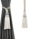 Fransenhalter für Vorhänge dekorativer Knoten 58 cm Polyester textile Schnur zum Zusammenziehen von Vorhängen und Gardinen im Innenbereich 2