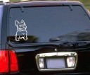 Fransk bulldogg bilklistermärke 2
