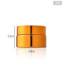 Frasco de cosméticos vazio com tampa, recipiente redondo 20 g, embalagem compacta, diâmetro 4,6 cm, frasco dourado para armazenamento e transporte 2