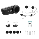 FreedConn KY Pro Motorcycle Intercom Bluetooth 5.0 for 6 Riders 2000 m CVC8.0 Voice Assistant IP65 Soft and Hard Microphone 2