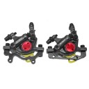 Freni a disco idraulici MTB ZOOM HB100 set anteriore e posteriore 140/160 mm pistoni bidirezionali meccanismo a trazione 50–75 mm per bici 5