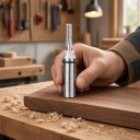 Fresa de metal duro para ranhuras 6 x 22 mm Três arestas TCT Haste 12,7 mm 1/2 polegada Fresa reta CNC Prata-branca Madeira e painéis de aglomerado 4